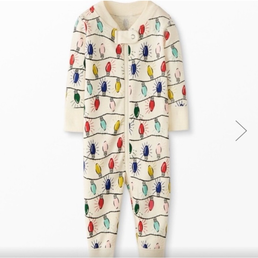 Festive Light Print Baby Onesie